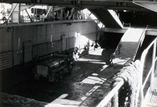 Welldeck with tanker truck